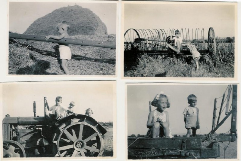 LANCHBURY children playing on the family farm