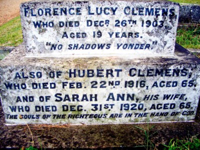Sarah Ann 
           CLEMENS nee LANCHBURY